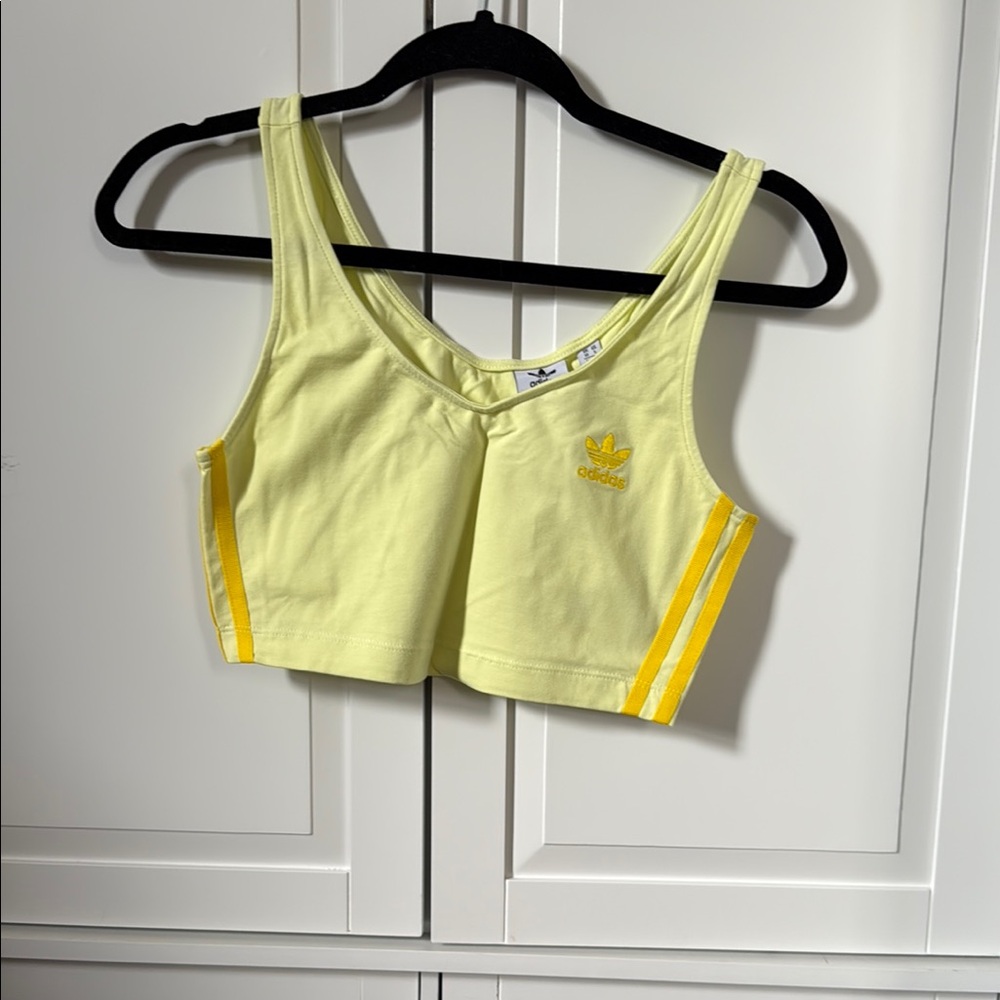 Adidas Yellow Crop Top